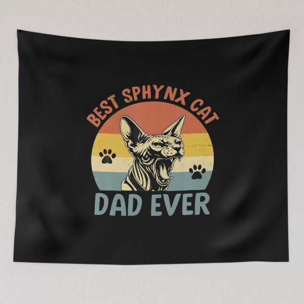 Item preview, Best Sphynx Cat Dad Ever Retro Sunset designed and sold by GiaoCalonas.