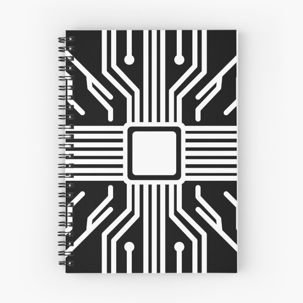 Item preview, Futuristic Microchip Circuit Board Icon in Minimal Transparent Line Style on black circuit board designed and sold by Longsilp.