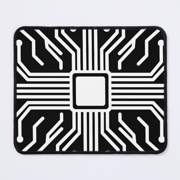 Item preview, Futuristic Microchip Circuit Board Icon in Minimal Transparent Line Style on black circuit board designed and sold by Longsilp.