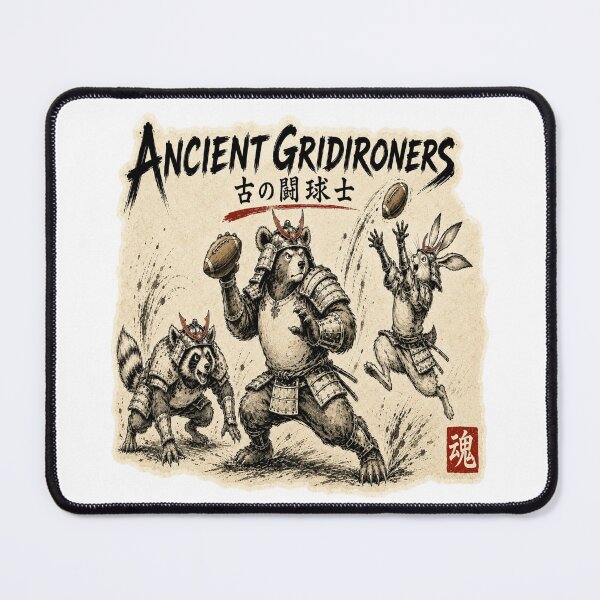 Item preview, Ancient Gridironers Japanese Choju-giga American Football Sticker Art designed and sold by Locker39.