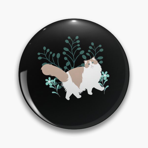 Item preview, Fluffy Cat Among Botanical Blooms designed and sold by GiaoCalonas.