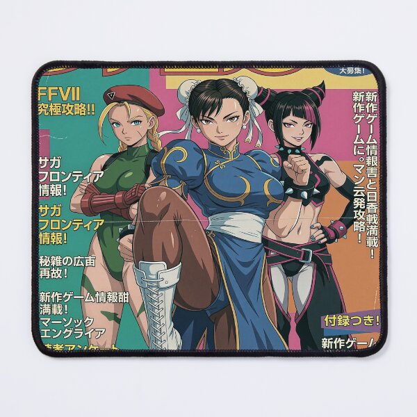 Item preview, Retro Arcade Heroines Vintage Magazine Cover - 90s Fighting Game designed and sold by SPKNarg.