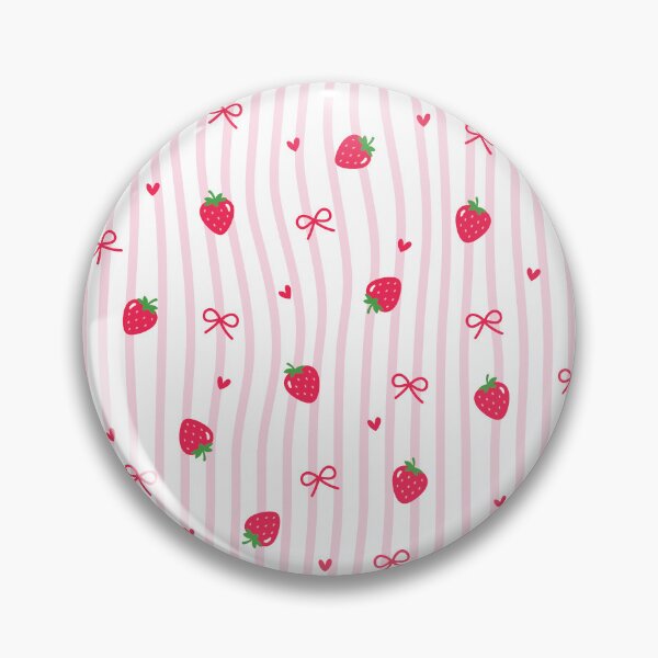 Item preview, Strawberries, Bows, Hearts and Stripes Pattern designed and sold by Akikoart7.