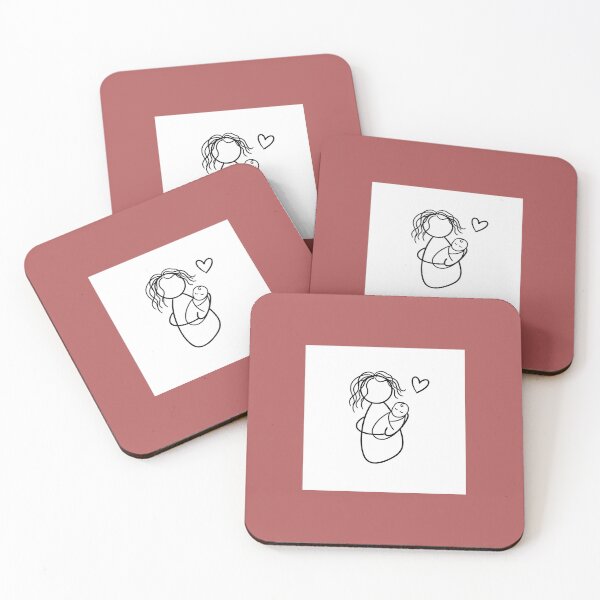 Item preview, Minimalist Mother and Baby Love Line Art designed and sold by RidaZ.