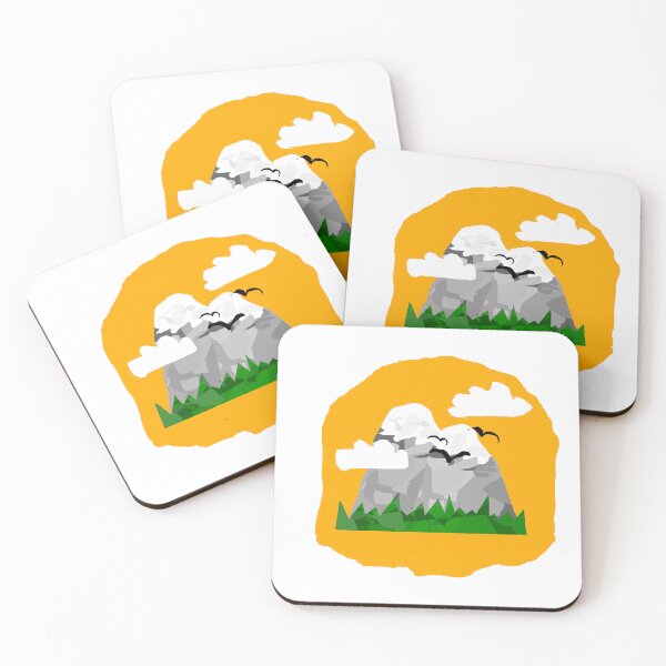 Item preview, Mountains on the orange background designed and sold by Dniprianka.