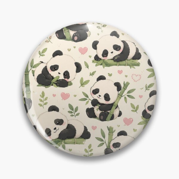 Item preview, Cute Baby Panda Pattern | Kawaii Sleeping Pandas & Bamboo Seamless Design designed and sold by RJACreative.