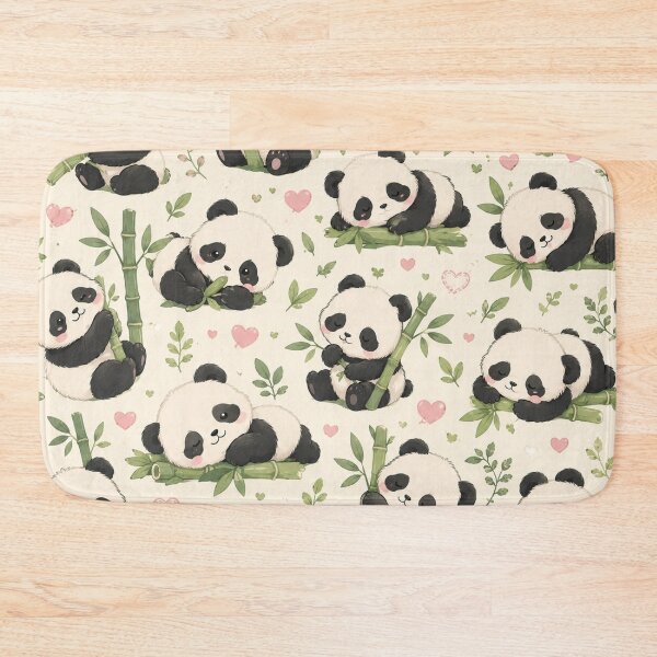 Item preview, Cute Baby Panda Pattern | Kawaii Sleeping Pandas & Bamboo Seamless Design designed and sold by RJACreative.