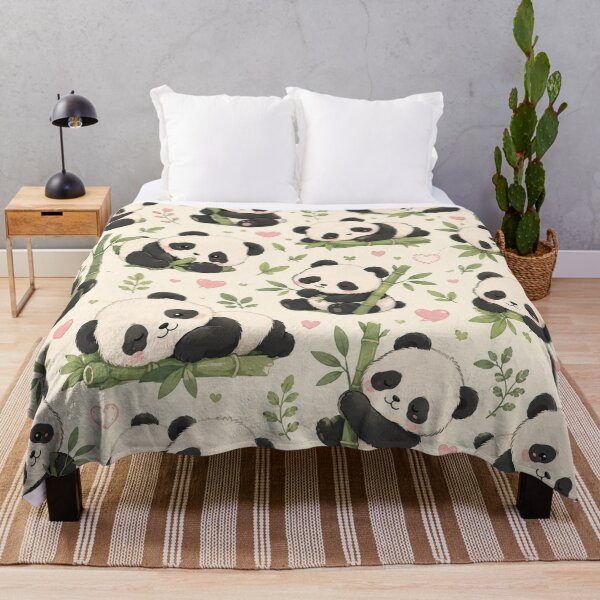 Item preview, Cute Baby Panda Pattern | Kawaii Sleeping Pandas & Bamboo Seamless Design designed and sold by RJACreative.