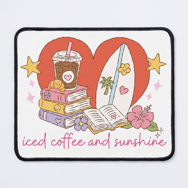 Item preview, Iced Coffee And Sunshine Funny Summer Vibes designed and sold by thebest-2studio.