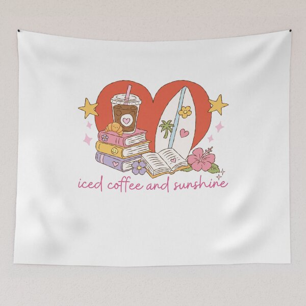 Item preview, Iced Coffee And Sunshine Funny Summer Vibes designed and sold by thebest-2studio.