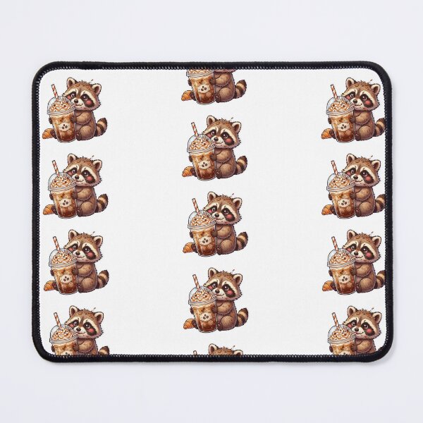 Item preview, Kawaii Raccoon with Giant Iced Coffee - Cute Design designed and sold by AidaAviles.