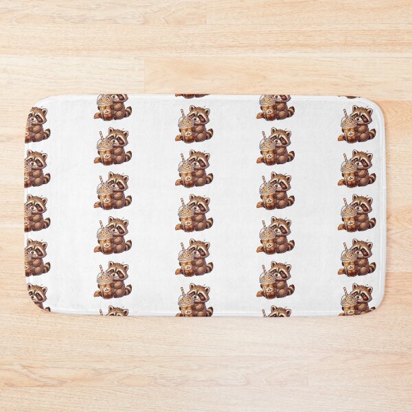 Item preview, Kawaii Raccoon with Giant Iced Coffee - Cute Design designed and sold by AidaAviles.