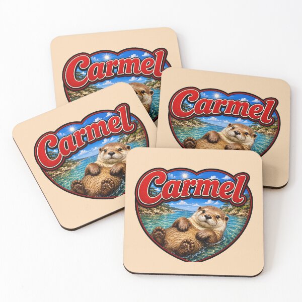 Item preview, Carmel - California Sea Otter Coastal Heart Shape designed and sold by Myra365Art.