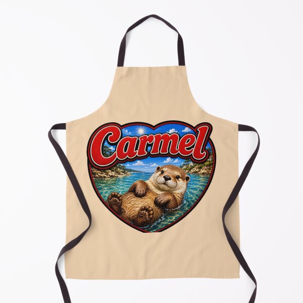 Item preview, Carmel - California Sea Otter Coastal Heart Shape designed and sold by Myra365Art.