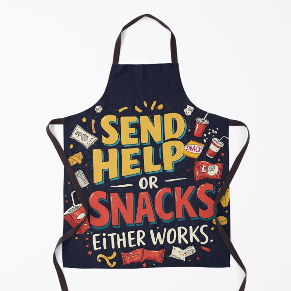 Item preview, Send Help Or Snacks Either Works Funny Relatable Foodie Quote designed and sold by DesignsCreative.