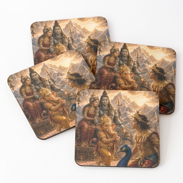 Item preview, Ganesha Wisdom Series: The Sacred Circumambulation | Lord Ganesha Circles Shiva and Parvati | Hindu Spiritual Art designed and sold by Homyar.
