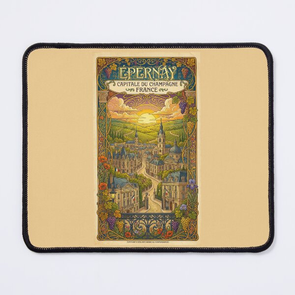 Item preview, Épernay, France Art Nouveau Poster designed and sold by travelwitheric.