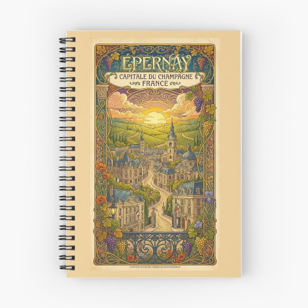 Item preview, Épernay, France Art Nouveau Poster designed and sold by travelwitheric.
