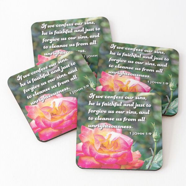 Item preview, 1 John 1 9 Bible Verse - Inspirational Bible Verse designed and sold by InsprtnlArtbyDP.
