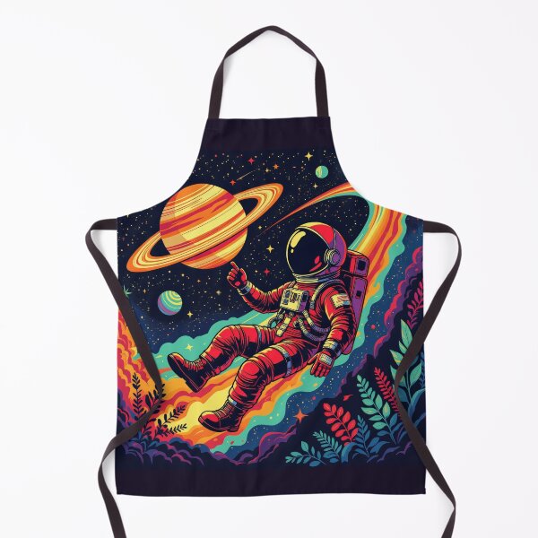 Item preview, Cosmic Dreamer Astronaut Floating Through Rainbow Space designed and sold by KiraChie.