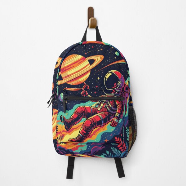 Item preview, Cosmic Dreamer Astronaut Floating Through Rainbow Space designed and sold by KiraChie.