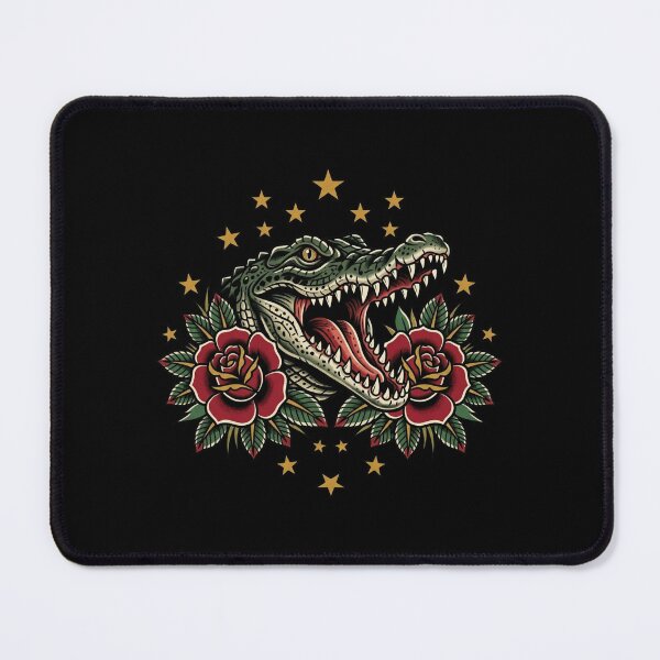 Item preview, Traditional American Crocodile Tattoo Flash Art designed and sold by DuckOddity.