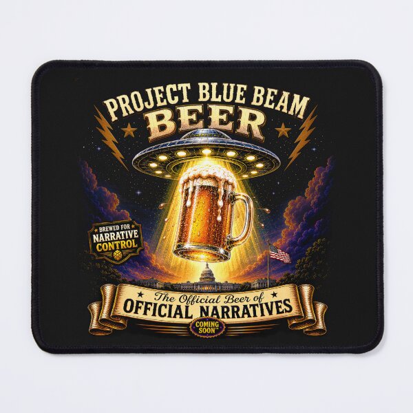 Item preview, Project Blue Beam Beer – The Official Beer of Official Narratives designed and sold by Sanctum Icons.