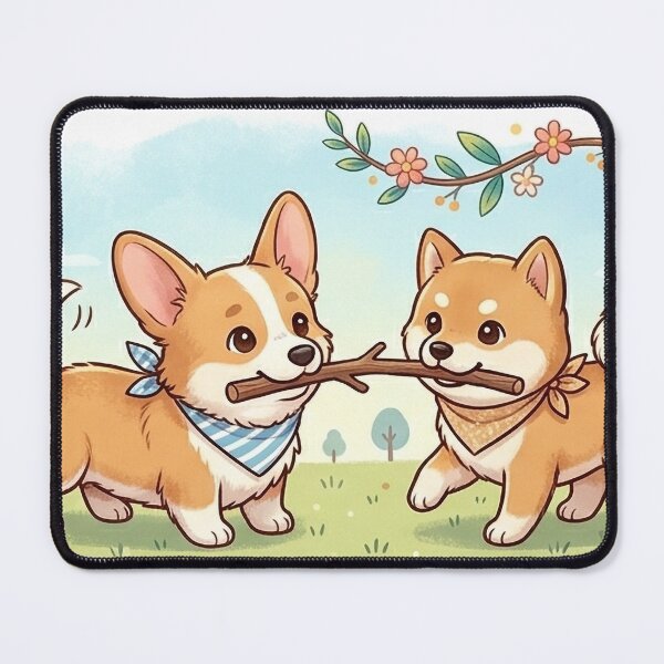 Item preview, Two Dog Playing Woods designed and sold by sharonNelsone.