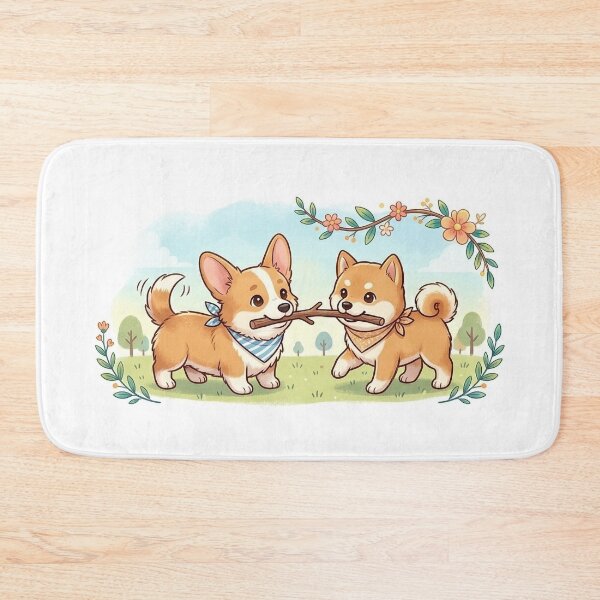 Item preview, Two Dog Playing Woods designed and sold by sharonNelsone.