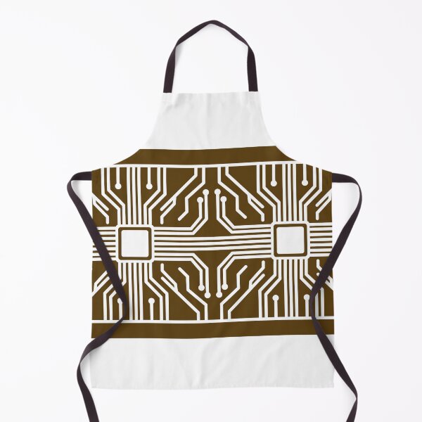 Item preview, Abstract microchip circuit line pattern seamless border in a horizontal layout designed and sold by Longsilp.