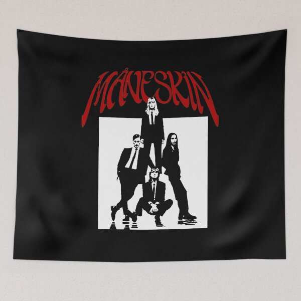 Item preview, Måneskins Band Graphic Red Logo designed and sold by OdditiesByE.
