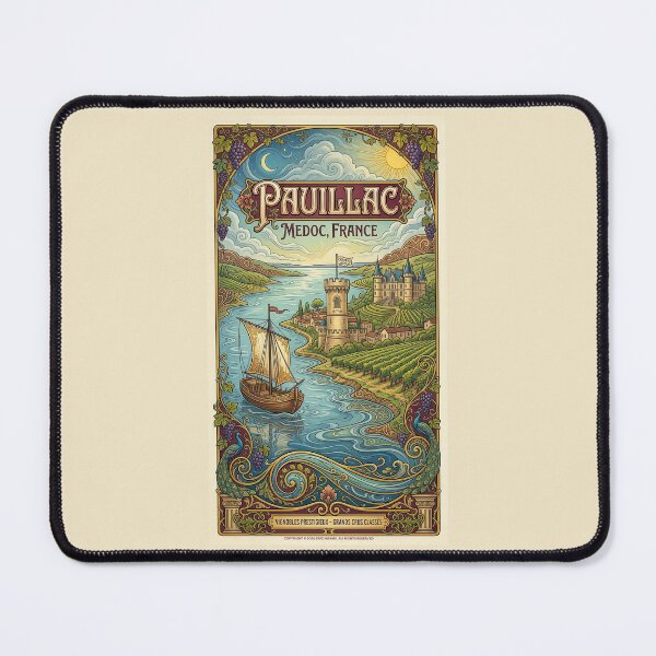 Item preview, Pauillac, France Art Nouveau Poster designed and sold by travelwitheric.