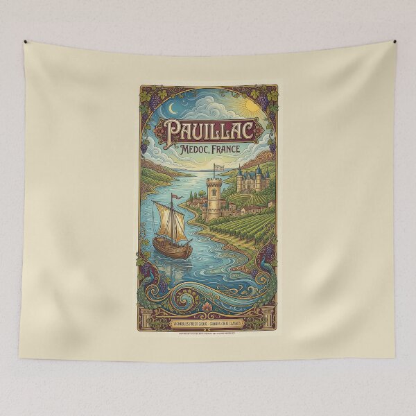 Item preview, Pauillac, France Art Nouveau Poster designed and sold by travelwitheric.