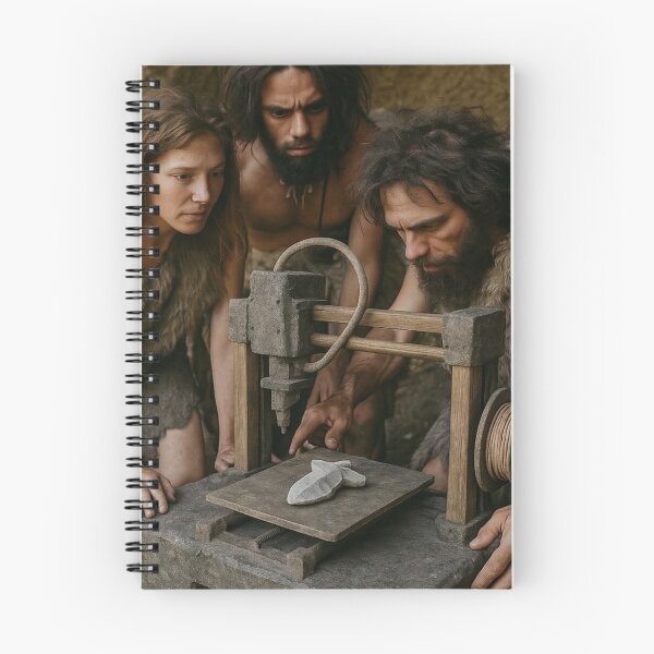 Item preview, So Easy Even Cavemen Could Do It Stone Age 3D Printing Meme designed and sold by SeriouslyArtistical.