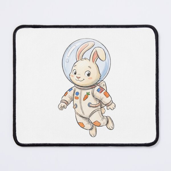 Item preview, Cute Astronaut Rabbit Floating in Space designed and sold by TaiwanMemory.