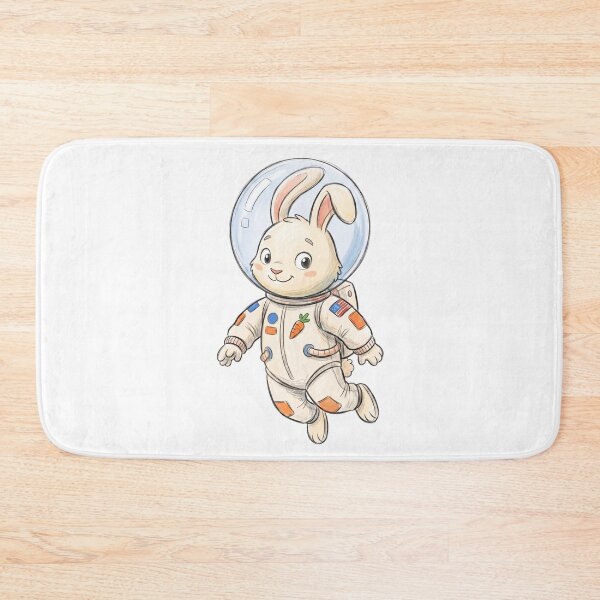 Item preview, Cute Astronaut Rabbit Floating in Space designed and sold by TaiwanMemory.