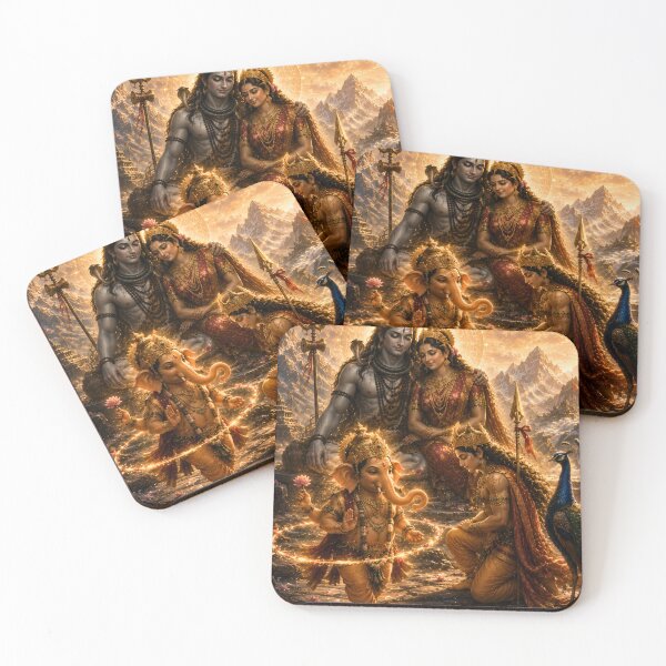 Item preview, Ganesha Wisdom Series: The Realization | When Wisdom Surpassed Speed | Kartikeya and Ganesha Mythology Art designed and sold by Homyar.