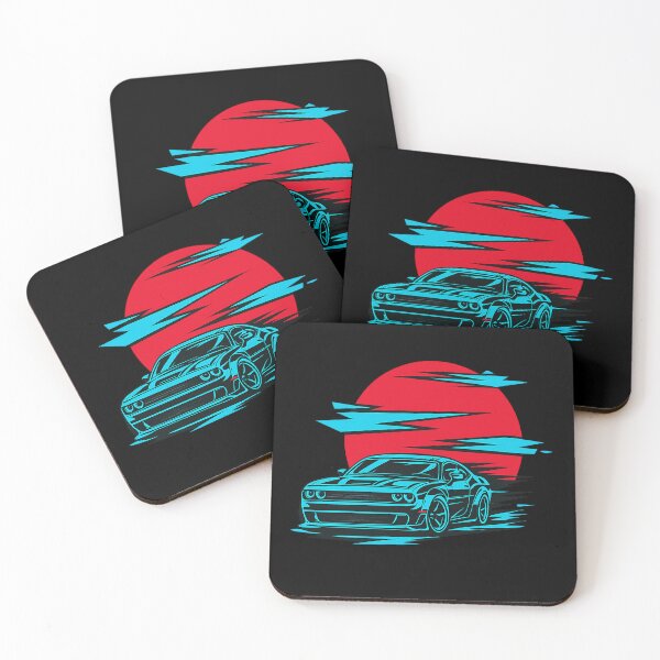Item preview, Retro American Muscle Car Sunset Neon Street Style Car Guy Design designed and sold by SeriouslyArtistical.