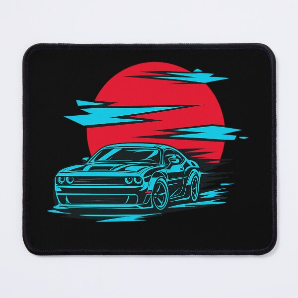 Item preview, Retro American Muscle Car Sunset Neon Street Style Car Guy Design designed and sold by SeriouslyArtistical.