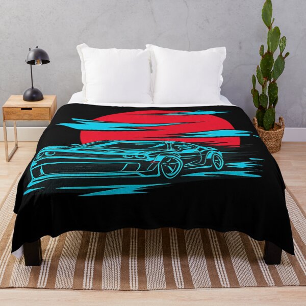 Item preview, Retro American Muscle Car Sunset Neon Street Style Car Guy Design designed and sold by SeriouslyArtistical.