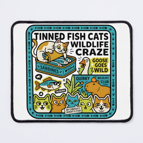 Item preview, Tinned Fish Cats Wildlife Craze Quirky Design designed and sold by maplesoulkiller.