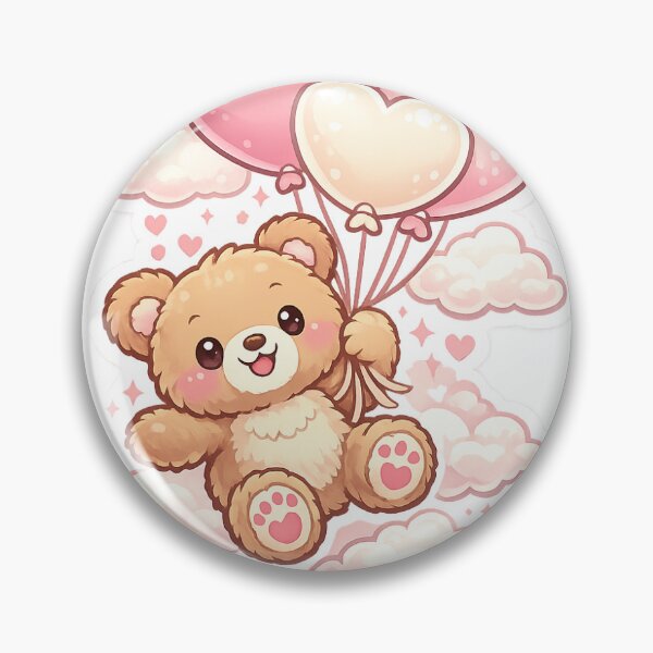 Item preview, Heart Balloon Bear Sticker Kawaii Cute Aesthetic for Dreamers & Gift Lovers designed and sold by CutePrintCorner.