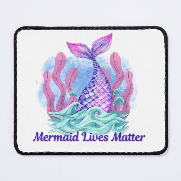 Item preview, Mermaid Lives Matter Watercolor Mermaid Tail | Cute Ocean Fantasy Art for Mermaid Lovers designed and sold by DonnaRaine.