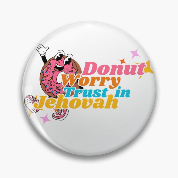 Item preview, Donut Worry Trust in Jehovah Retro Cartoon designed and sold by Paradise JW Graphics & Gifts.