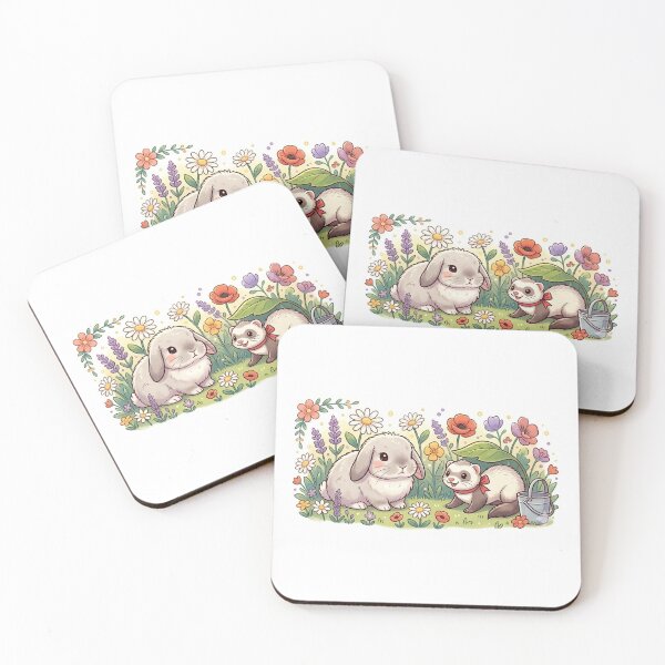 Item preview, Rabbit and Racoon designed and sold by sharonNelsone.