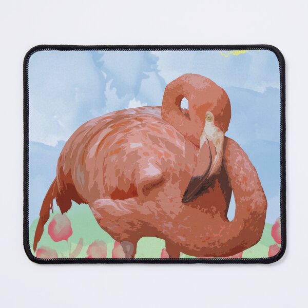 Item preview, Flamingo painting in Garden designed and sold by MelKowasic.