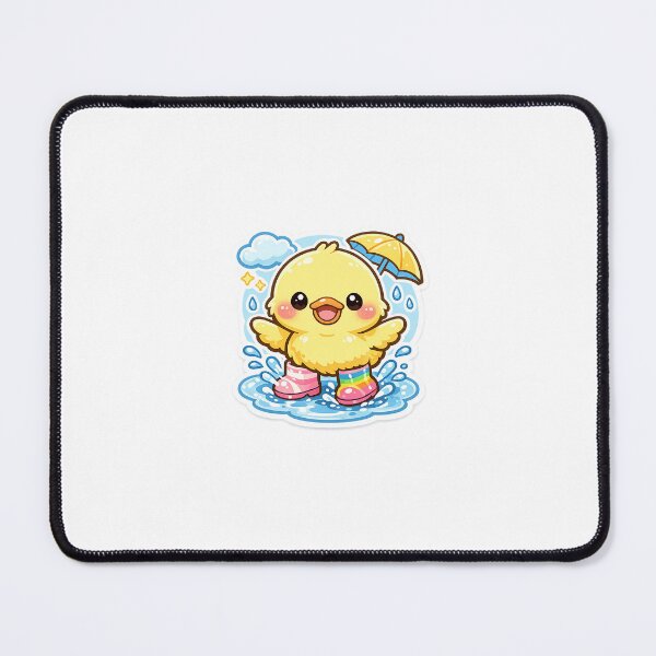 Item preview, Rainy Day Duck Sticker Kawaii Animal Aesthetic for Nature Lovers & Collectors designed and sold by CutePrintCorner.