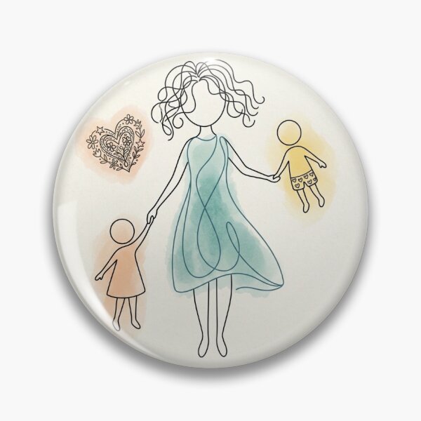 Item preview, Arte de amor para madres con hijos dibujado a mano designed and sold by RidaZ.