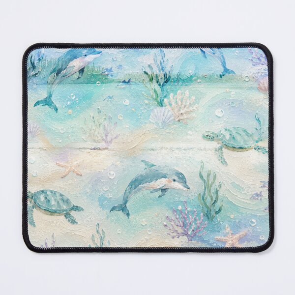 Item preview, Dolphins & Sea Turtles | Coastal Ocean Life Art | Beach Aesthetic Marine Animals designed and sold by Kr8Design.