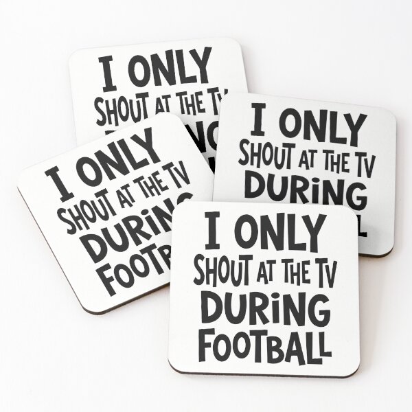 Item preview, I Only Shout At The TV During Football Shirt | Funny Football Fan Tee designed and sold by Boldna.